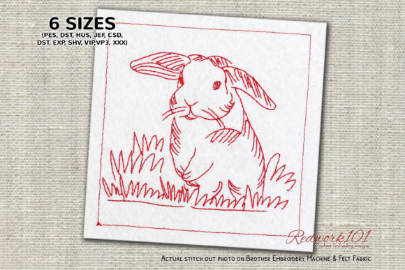 Bunny Hopping on Grass: A Redwork Review for Craft Fairs