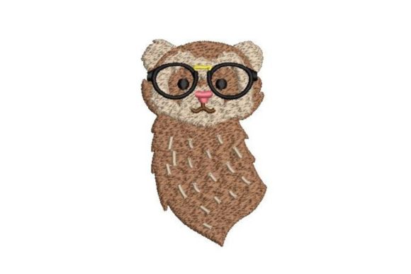 Hipster Ferret: A Quirky Star for Holiday Embroidery