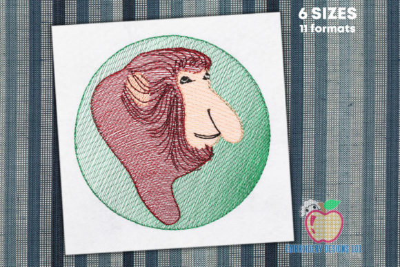 Review: Proboscis Monkey Face in Circle Design