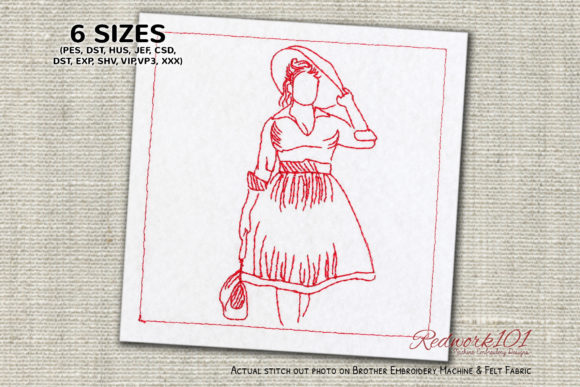 Review: Vintage Woman with Hat and Bag Embroidery