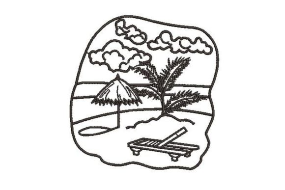 Reviewing the Beach Scene Coloring Page Design