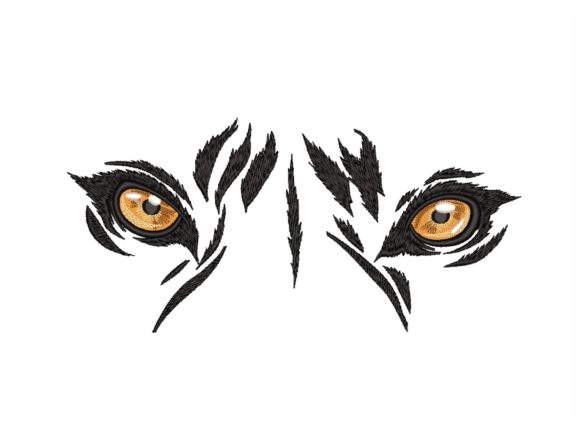 Tiger Eyes: A Bold Embroidery Design for Etsy Sellers